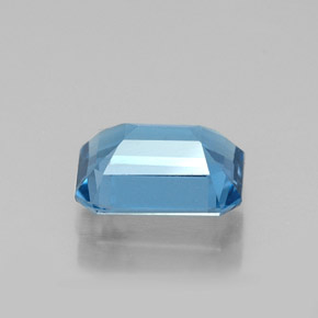 Topázio azul natural 1,60ct, corte esmeralda, VVS