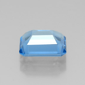 Topázio azul natural 1,93ct, corte esmeralda, VVS