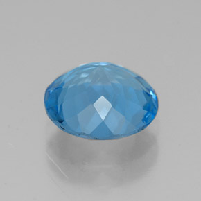 Topázio azul natural 1,98ct, corte redondo, VVS