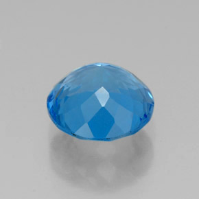 Topázio azul natural 2,34ct, corte redondo, VS