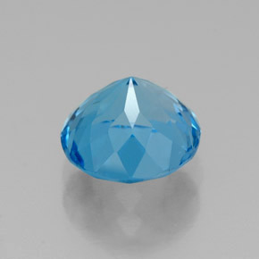 Topázio azul natural 2,49ct, corte redondo, VVS