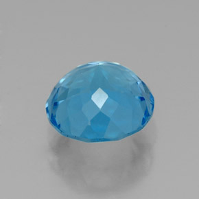 Topázio azul natural 2,52ct, corte redondo, VVS-VS