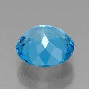 Topázio azul natural 2,36ct, corte redondo, VVS
