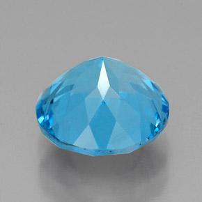 Topázio azul natural 2,45ct, corte redondo, VVS