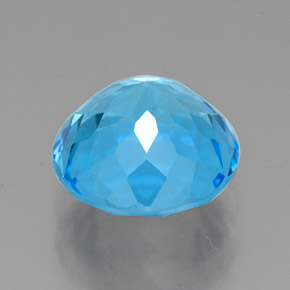 Topázio azul natural 2,48ct, corte redondo, VVS