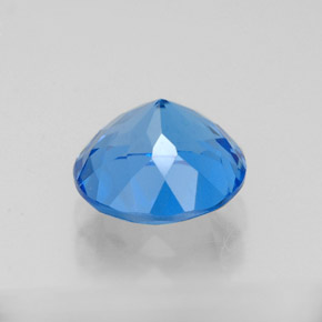 Topázio azul natural 2,44ct, corte redondo, VVS