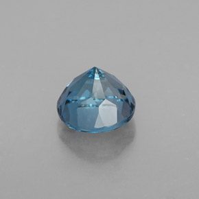 Topázio azul natural 2,00ct, corte redondo, VVS