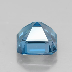 Topázio azul natural 1,93ct, corte esmeralda, VVS