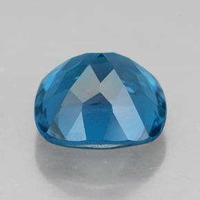 Topázio azul natural 2,63ct, almofada cortada, VVS-VS