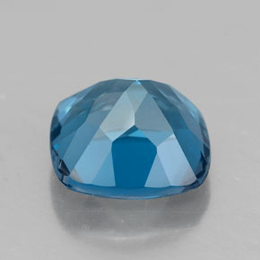 Topázio azul natural 2,71ct, almofada cortada, VVS