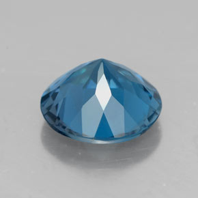 Topázio azul natural 2,84ct, corte redondo, VVS-VS