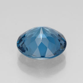 Topázio azul natural 2,56ct, corte redondo, VVS