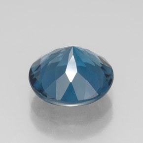Topázio azul natural 2,87ct, corte redondo, VVS