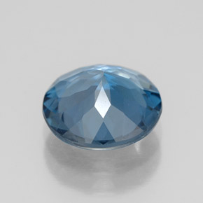 Topázio azul natural 2,54ct, corte redondo, VVS