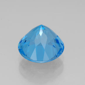 Topázio azul natural 2,44ct, corte redondo, VVS