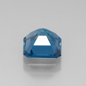 Topázio azul natural 1,61ct, corte esmeralda, VVS-VS
