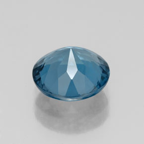 Topázio azul natural 2,18ct, corte redondo, VVS