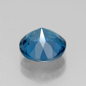 Topázio azul natural 2,40ct, corte redondo, VVS
