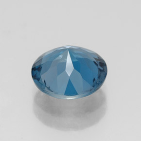 Topázio azul natural 2,12ct, corte redondo, VVS