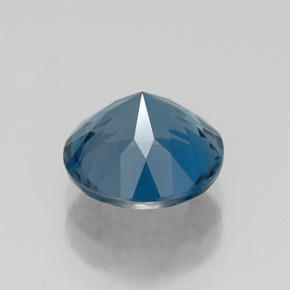 Topázio azul natural 2,50ct, corte redondo, VS