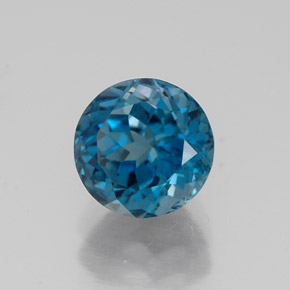 Topázio azul natural 2,05ct, corte redondo, VS