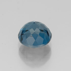 Topázio azul natural 2,00ct, corte redondo, VVS-VS