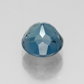 Topázio azul natural 1,89ct, corte redondo, VVS
