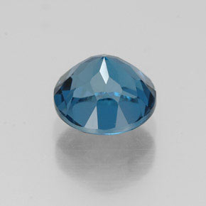 Topázio azul natural 1,78ct, corte redondo, VVS
