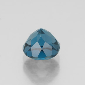 Topázio azul natural 1,38ct, corte redondo, VVS