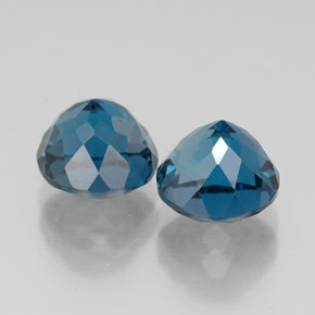 Pedras preciosas de topázio azul natural de  ct, corte redondo, VVS-VS