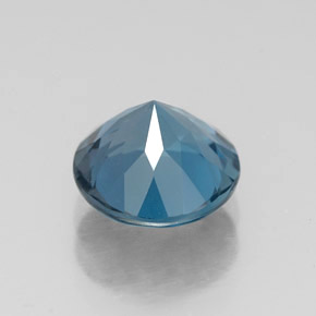Topázio azul natural 2,27ct, corte redondo, VS