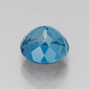 Topázio azul natural 1,71ct, corte redondo, VS