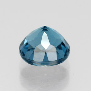 Topázio azul natural 1,82ct, corte redondo, VVS-VS