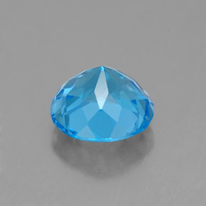 Topázio azul natural 1,97ct, corte redondo, VS