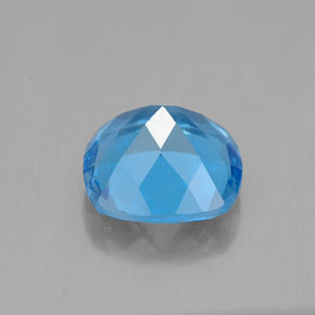 Topázio azul natural 2,53ct, almofada cortada, VS