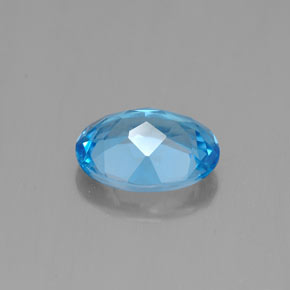 Topázio azul natural 1,49ct, corte oval, VVS