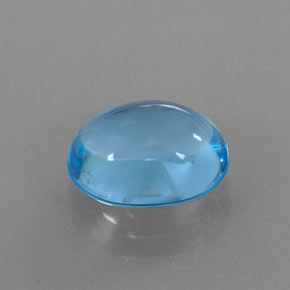 Topázio azul natural 4,09ct, corte oval, transparente