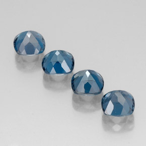 Pedras preciosas de topázio azul natural de  ct, almofada cortada, VVS