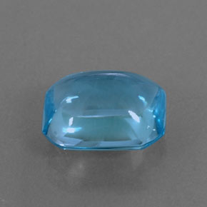Topázio azul natural 3,33ct, corte esmeralda, transparente