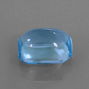 Topázio azul natural 3,90ct, corte esmeralda, transparente