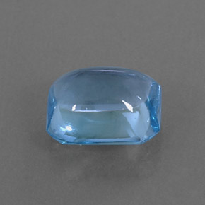 Topázio azul natural 3,08ct, corte esmeralda, transparente