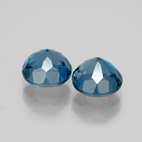 Pedras preciosas de topázio azul natural de  ct, corte redondo, VVS