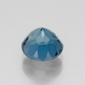 Topázio azul natural 1,83ct, corte redondo, VVS-VS