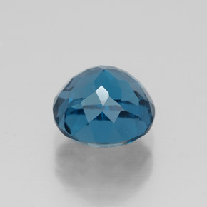 Topázio azul natural 1,92ct, corte redondo, VVS