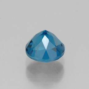 Topázio azul natural 1,21ct, corte redondo, VVS