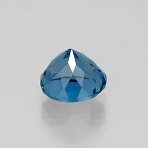 Topázio azul natural 1,98ct, corte redondo, VVS