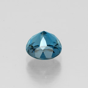 Topázio azul natural 1,33ct, corte redondo, VVS