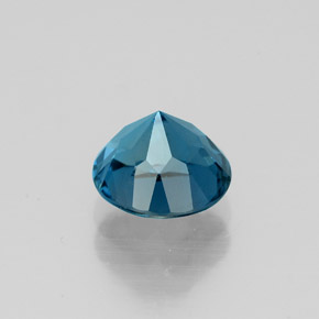 Topázio azul natural 1,68ct, corte redondo, VS