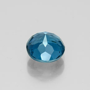 Topázio azul natural 1,74ct, corte redondo, VVS
