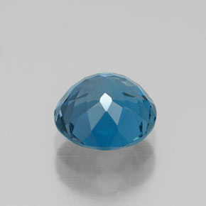 Topázio azul natural 1,72ct, corte redondo, VS